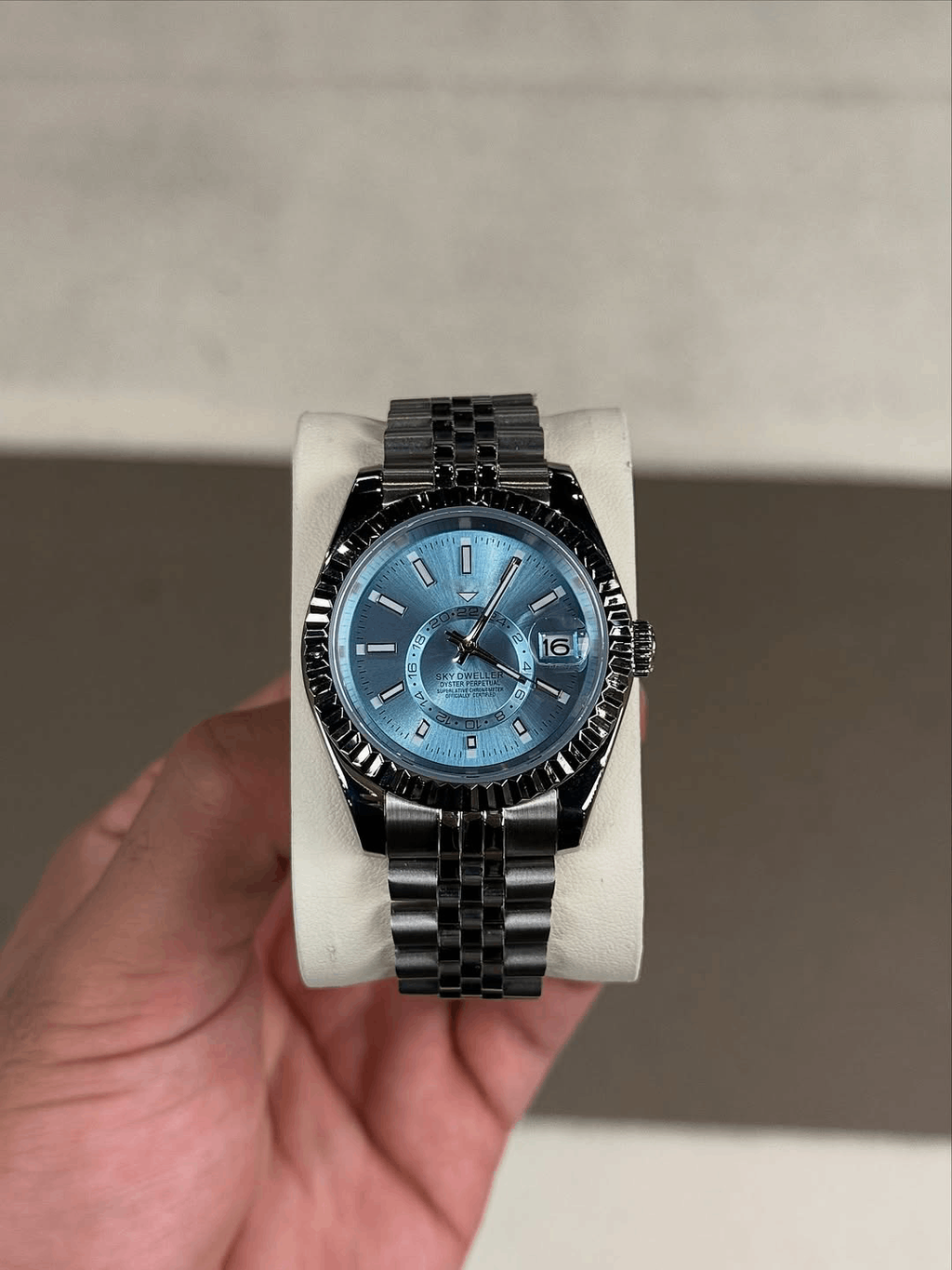 Luxury Baby Blue ice Dial