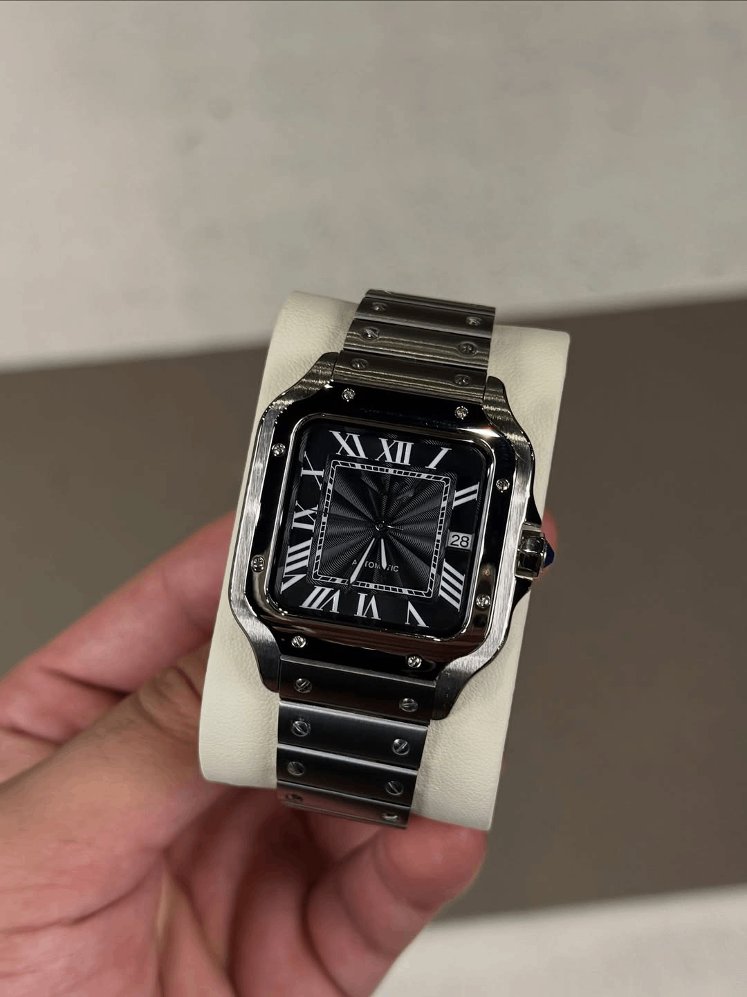 Square Black Shade Roman Dial