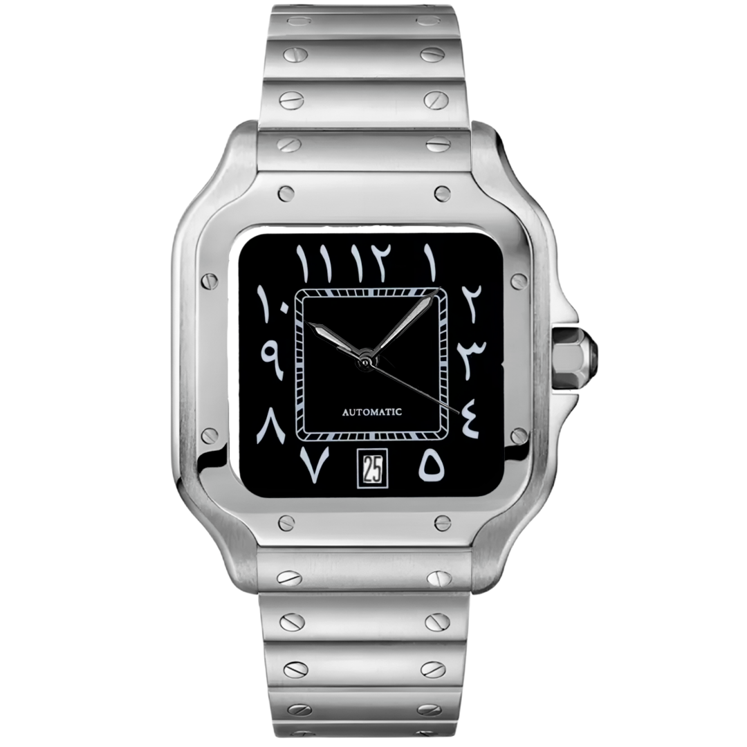 Square Black Arabic Dial